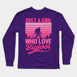 Bigfoot Lover Girl Long Sleeve T-Shirt